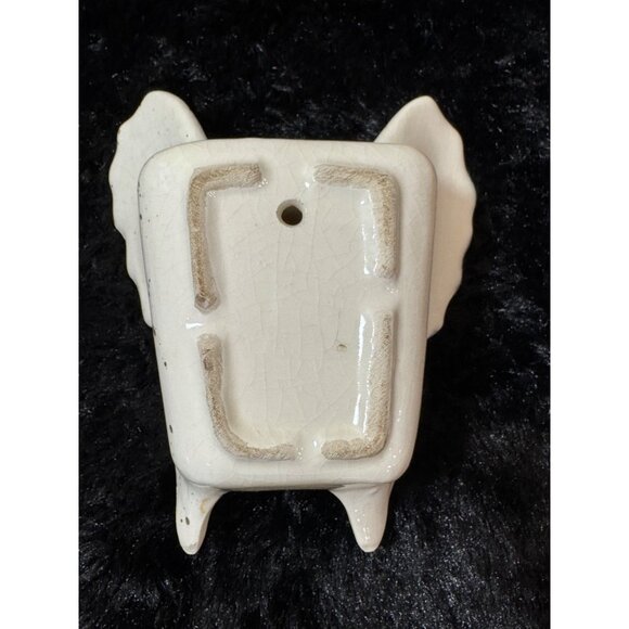 Vintage Ceramic Butterfly Wall Hanging Vase Yellow & Gold Tones - Picture 4 of 8